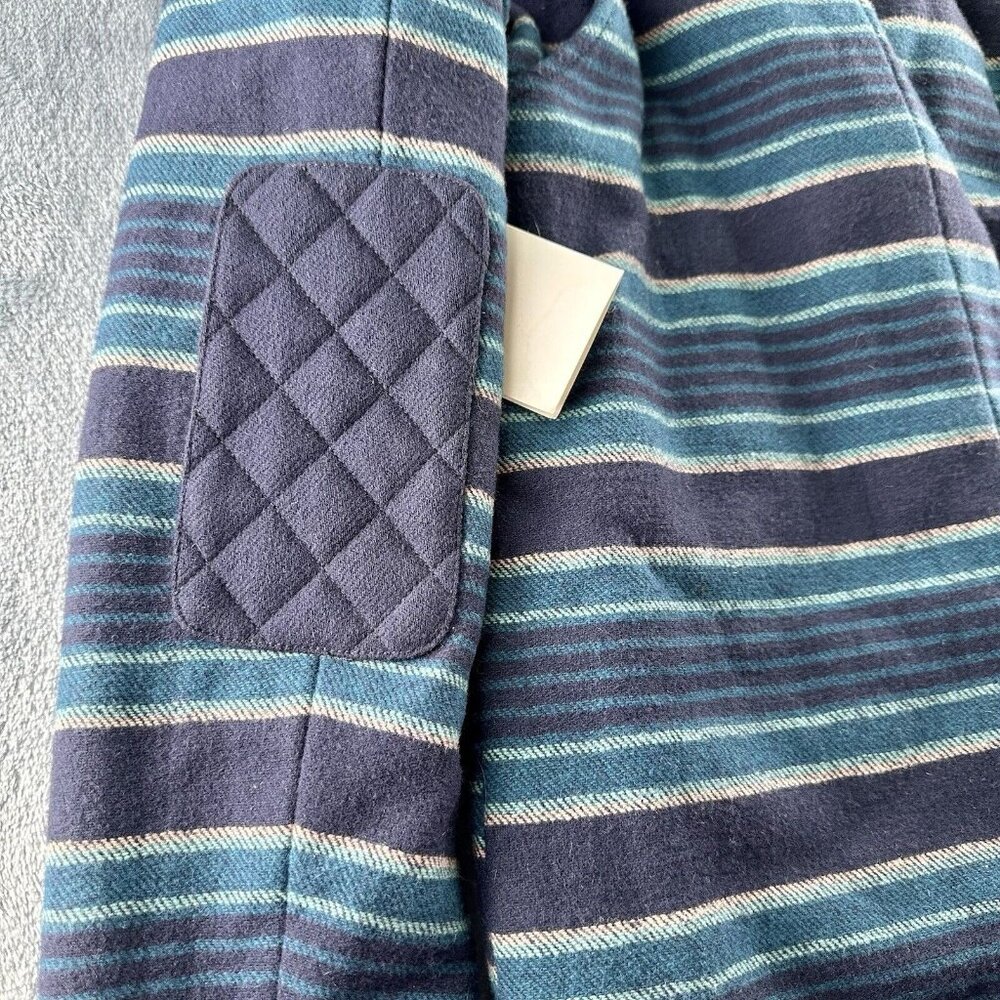 Hurley McKenzie Wool Button Up Sherpa Fleece Jacket Size Small Teal Navy $90 - Picture 12 of 12